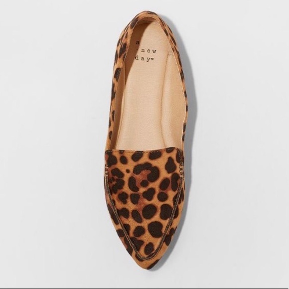 A New Day Micah Leopard Pointy Toe Loafers, NWT - Picture 3 of 3